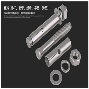 不銹鋼膨脹螺絲釘 拉爆螺絲M6M8M10M12M14 M16 M20加長(zhǎng)國(guó)標(biāo)膨脹螺栓?